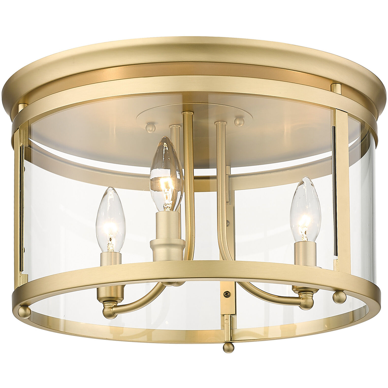 Champagne bronze flush mount light top